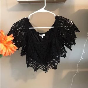 Off the shoulder crop top